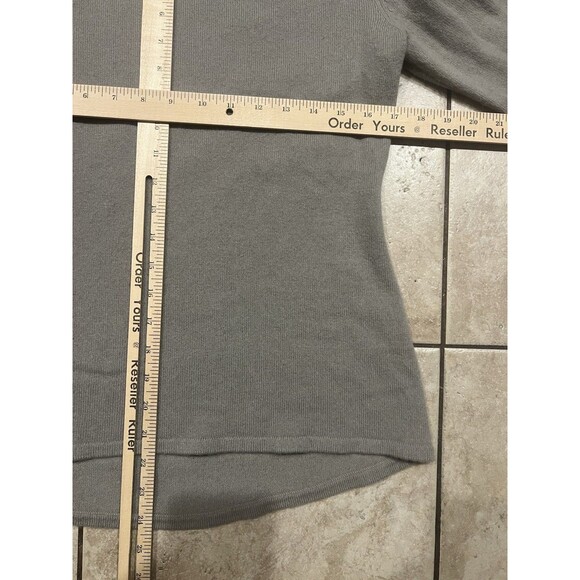 Neiman Marcus Sweater Womens Small Grey 100% Cashmere Long Sleeve Crew Neck - Picture 5 of 5